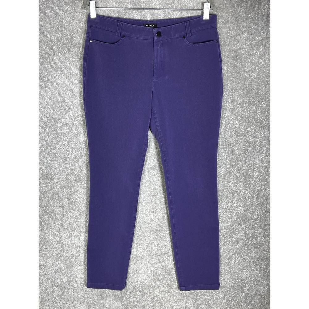 Worth New York Skinny Jeans Womens Size 8 Purple Stretch Denim Pockets